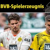 Gregor Kobel und Alexander Meyer gehen nebeneinander über den Rasen.