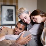 Ein Trio, bestehend aus zwei Frauen und einem Mann.