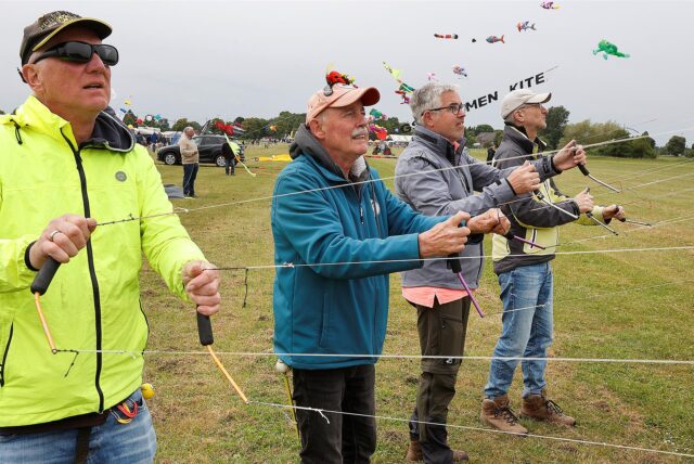 Vier Teilnehmer bei der Kamen Kite 2025.