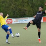 Furkan Öztürk (r.) traf für den SSV Mühlhausen gegen Heessen zum Ausgleich.
