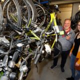 Die Stadt Bergkamen entrümpelt wieder ihr Fundsachen-Lager – hier eine frühere Szene aus dem Fahrradkeller.