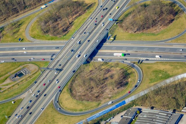 Das Autobahnkreuz Recklinghausen aus der Vogelperspektive