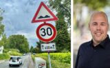 Zu sehen sind der Hacheneyer Kirchweg und Michael Depenbrock, Bezirksbürgermeister von Dortmund-Hörde.