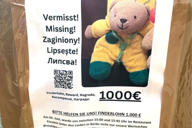 Ein Plakat zu einer Suchaktion.