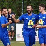 Jubelbild vom Kamener SC mit Aziz Aktas, Sitki Üstün und Canel Can.