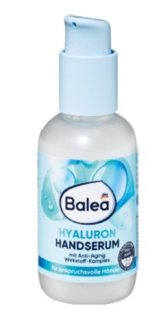 Eine Flasche des Handserums von dm, für das es einen Rückruf gibt.
