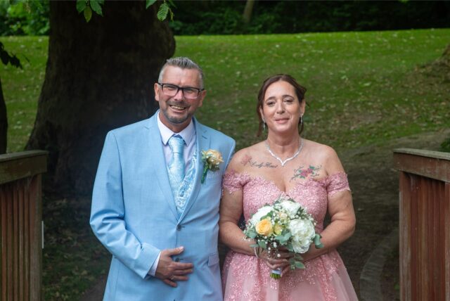 Daniela (geborene Gabisch) und Wilfried Lange haben sich auf dem Standesamt im Haus Goldschmieding das Ja-Wort gegeben.