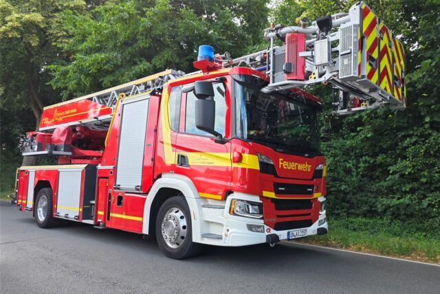 Ein Einsatzauto der Feuerwehr Kamen. (A.)