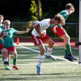 Kopfballduell bei den D-Junioren.