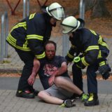 Die Verletztendarsteller machten die Notfallübung in Unna erschreckend echt.