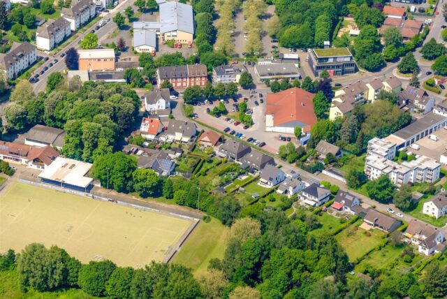Luftbild von Schwerte mit Blick auf die Schützenstraße