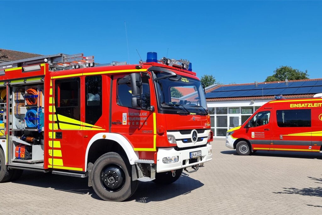 Ein Feuerwehrauto in Werne