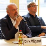 Dirk Wigant, Bürgermeister in Unna (l.) und Michael Sacher, Bürgermeisterkandidat
