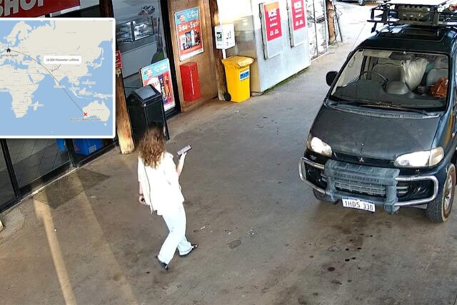 Carolina Wilga auf dem Weg zu ihrem Auto, einem Mitsubishi-Van (Baujahr 1995). Das Auto wurde am Donnerstag gefunden, Carolina nicht.