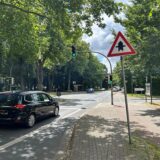 Ampel an der Hammer Straße, an der es einen Unfall gegeben hat.