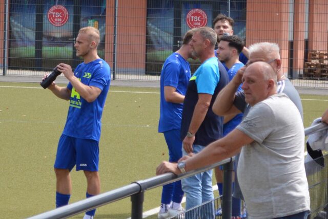 Trinkpause für den Kamener SC gegen Westfalia Wethmar.