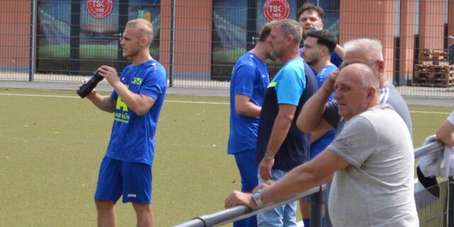 Trinkpause für den Kamener SC gegen Westfalia Wethmar.