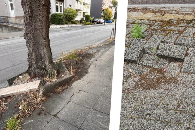 Bürgersteige mit massiven Schäden in Unna