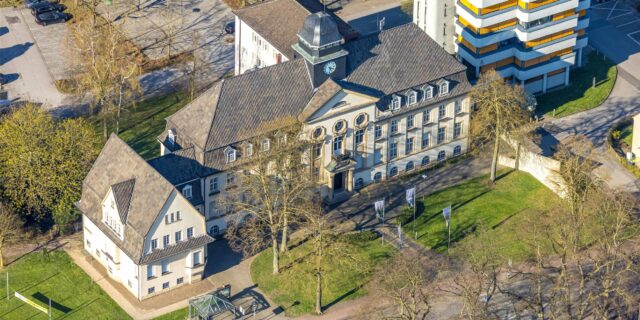 Amtshaus in Bork von oben