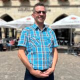 Marc Sven Ueter auf dem Marktplatz in Werne.