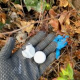 Eine mit Arbeitshandschuh geschützte Hand mit Chlortabletten. Unbekannte versuchten in Kamen, einen Baum in Methler zu schädigen.