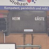 Anzeigetafel beim VfL Brambauer.