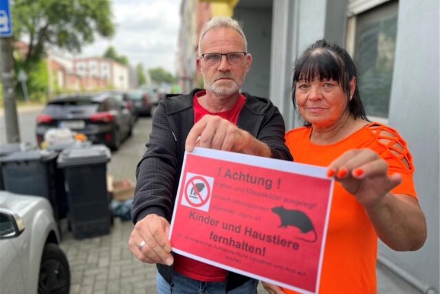 Rattenproblem in Dortmund: Dirk Schröder und Regina Rumi-Schröder ärgern sich über den Umgang ihrer Nachbarn mit Müll.