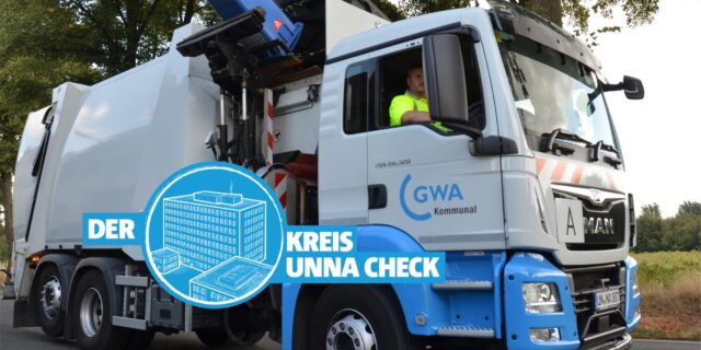 Müllfahrzeug der GWA Kreis Unna Kommunal AöR
