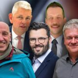 Monate: Wernes Bürgermeister-Kandidaten (v.l.): Volker Abdinghoff (parteilos), Christoph Dammermann (FDP), Lars Hübchen (SPD), Marc Sven Ueter (parteilos) und Benedikt Striepens (Grüne).