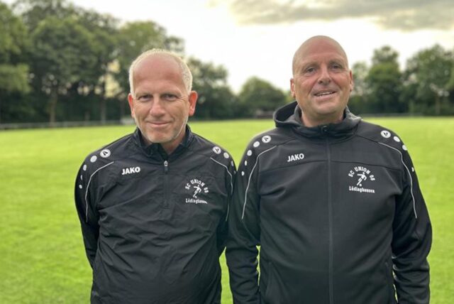 Ingo Witschenbach und Daniel Schürmann in Jacken von Union Lüdinghausen